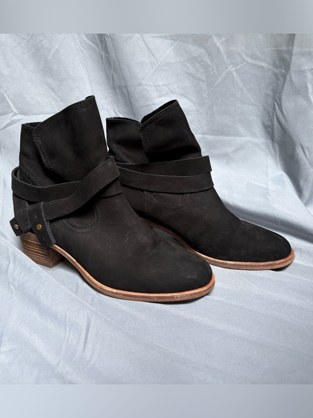 UGG Elora Black Suede Ankle Booties
